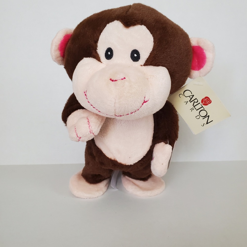 Carlton‎ Cards Musical Monkey Plush U Can't Touch This Brown Stuffed Animal NWT